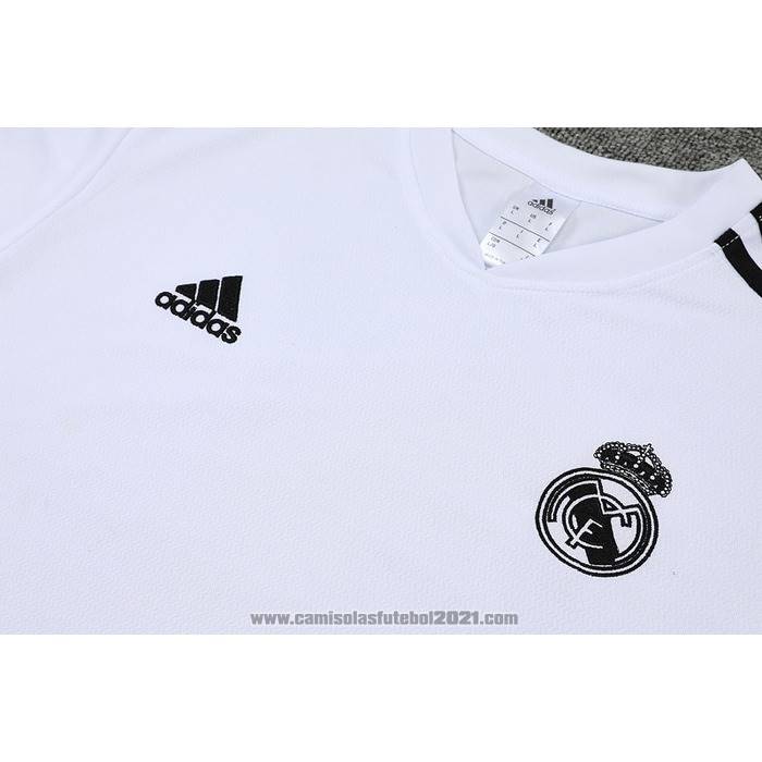 Fato de Treino Real Madrid Manga Curta 2022-2023 Branco Y Purpura - Calcas Curta